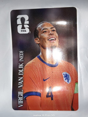 Limited Edition Virgil Van Dijk World Cup Panini Card