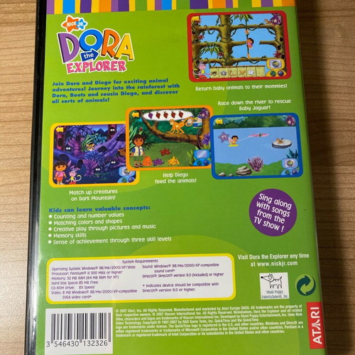 PC CD-ROM Dora the Explorer Game Adventures like new
