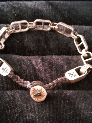 Silver bracelet 950 handmade Babylonia like new, length 19.5