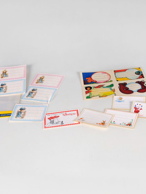 Vintage School Labels Set like new (1980s) with Holly Hobbie