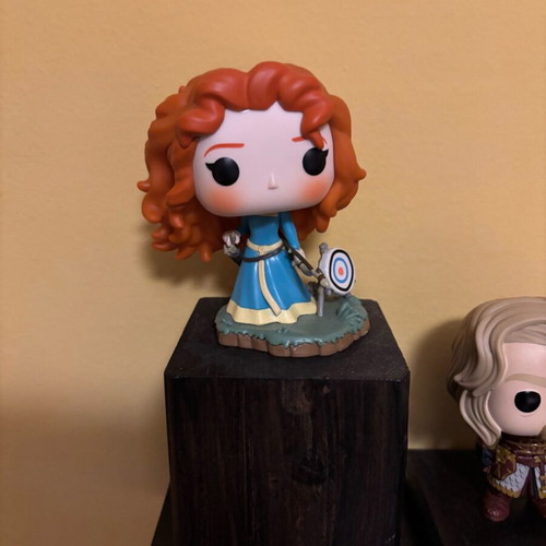 Funko Pop figures set with handmade wooden bases like new