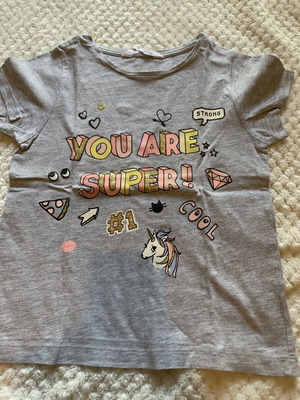 H&M T-shirt μέγεθος 6/8, σαν καινούργιο, άσπρο και γκρι