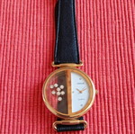 VOGUE women's quartz watch N.O.S. with crystals and leather strap