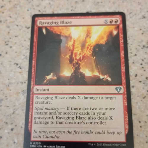 Magic the Gathering Ravaging Blaze Commander Masters new
