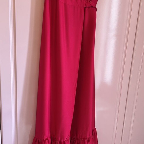 Long dress with wrap closure new, pink