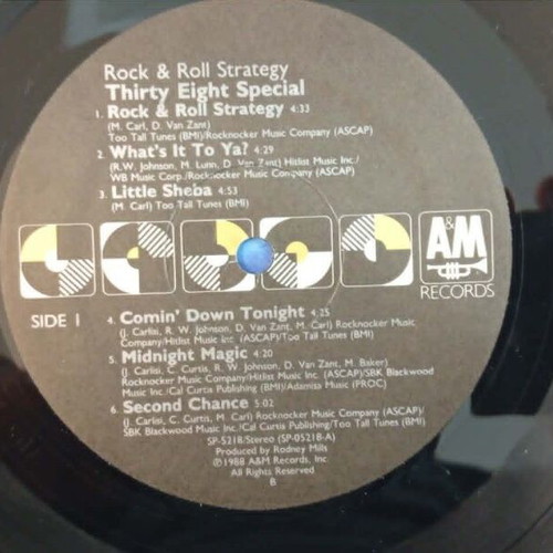 Thirty Eight Special LP used, Rock & Roll Strategy, US AOR