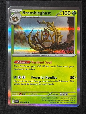Brambleghast Temporal forces Pokemon card new, near-mint condition