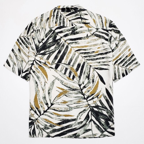 Zara men's short sleeve shirt palm leaf print like new, size S-M