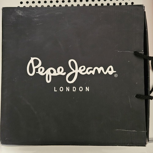 Pepe Jeans London women's platform peep-toe wedges black patent leather like new