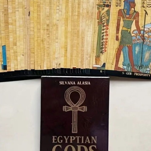 Egyptian oracle cards Silvana Alasia new, papyrus printed, 36 cards