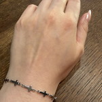 Bracelet with crosses made of high-quality steel, new, unisex