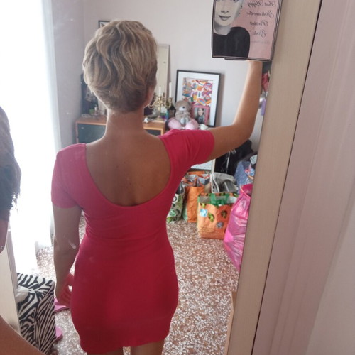 Pink mini dress