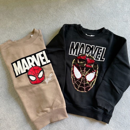Spiderman kids sweatshirts H&M 4-6 years, pack of 2 like new