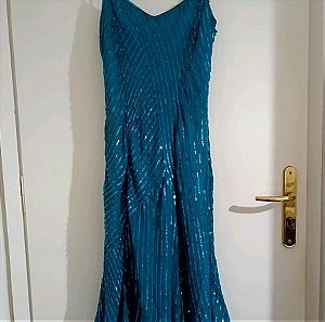 Φόρεμα Vardas Vintage με Παγιέτες Ολομέταξο