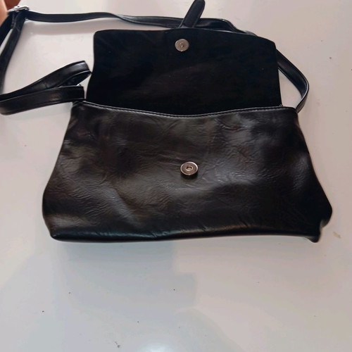 Shoulder bag used, soft leatherette, no damage