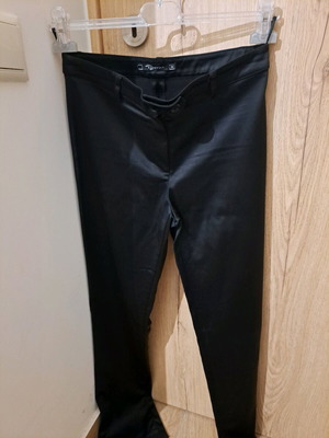 Black satin pants XS Raxevsky like new, slim fit