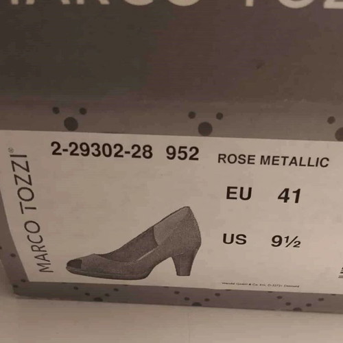 Marco Tozzi peep toe shoes like new, size 41, beige gold