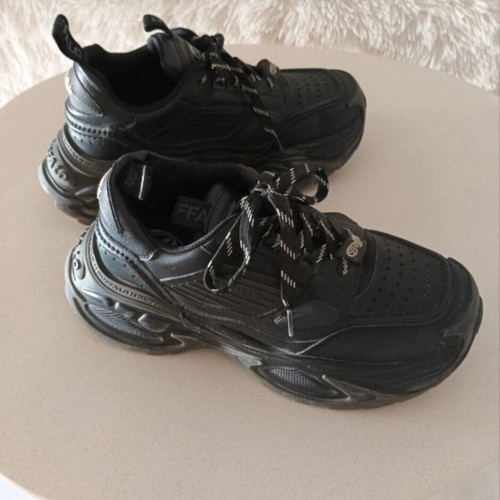 Buffalo black chunky platform sneakers, size 40