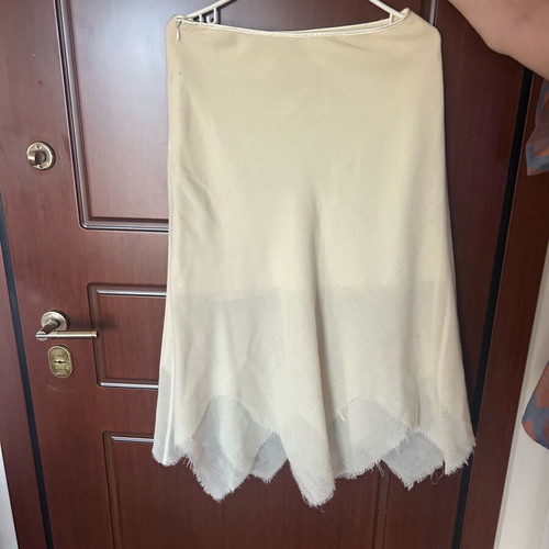 Long asymmetrical skirt Small like new, white and beige