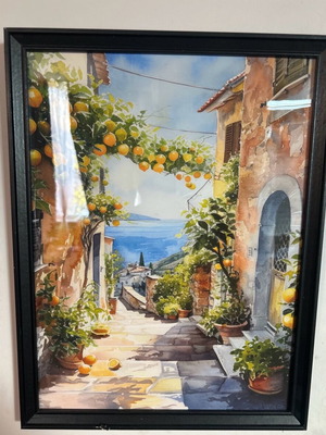 Painting Lemon Mood on Amalfi Coast 40x30 cm new