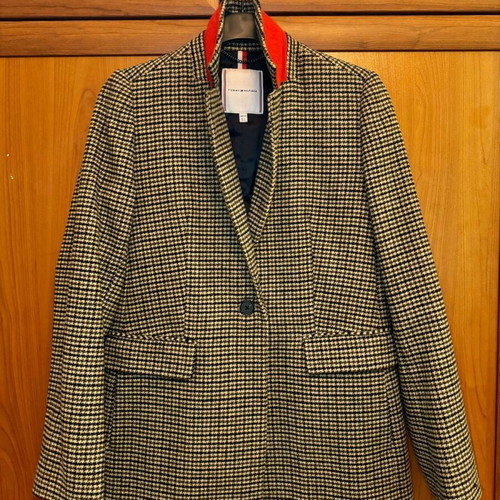 Tommy Hilfiger blazer like new, wool, size 34, brown and green