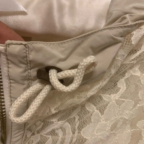 Lace jacket Rococo like new, white with rhinestones