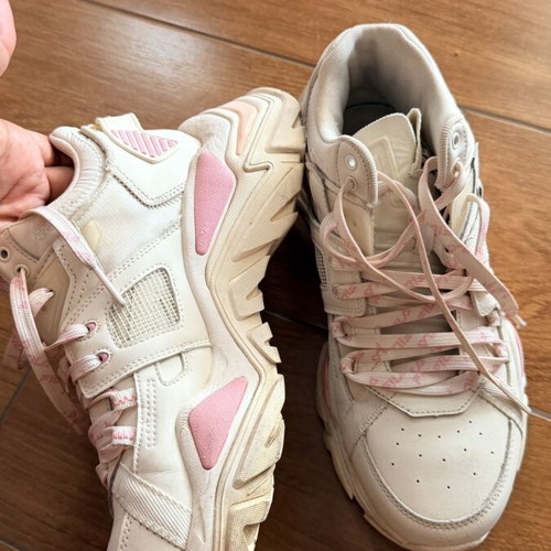 Fila athletic shoes like new, size 41.5, white and pink