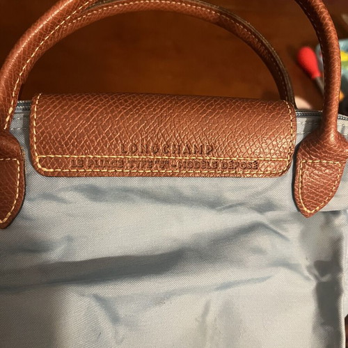 Longchamp handbag like new, brown and turquoise