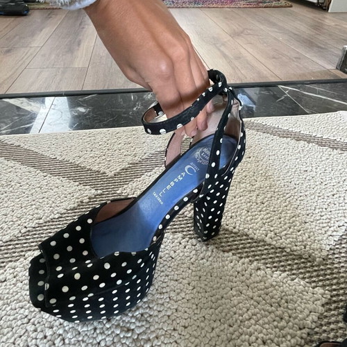 Jeffrey Campbell suede polka dot sandals like new, 12½ cm heel