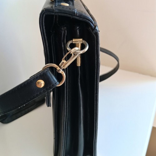 Briano men's bag used, black eco leather professional design