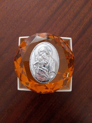 Decorative diamond with Virgin Mary like new