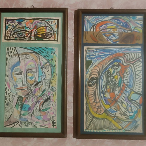 Modern Diptych 'Enosi Kai Diaspasi' Custom Order