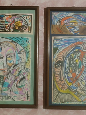 Modern Diptych 'Enosi Kai Diaspasi' Custom Order