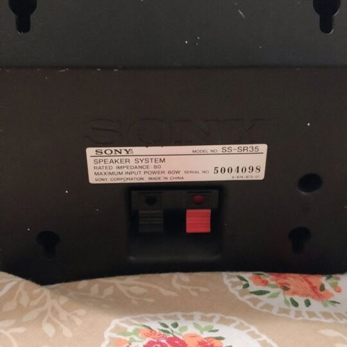 Sony speakers used SS-SR35 sound system