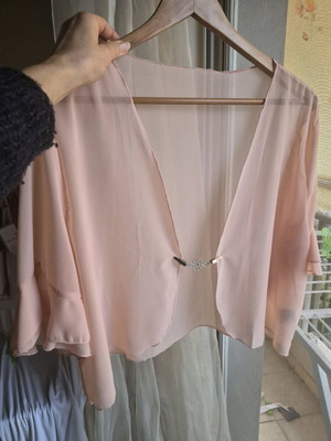 Women's chiffon bolero salmon new, unworn