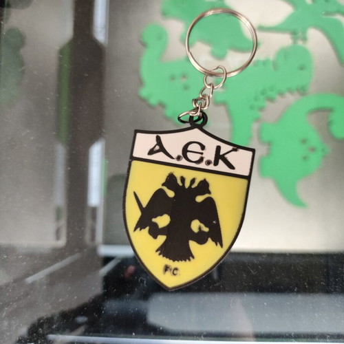 AEK keychain 3D printed in PLA