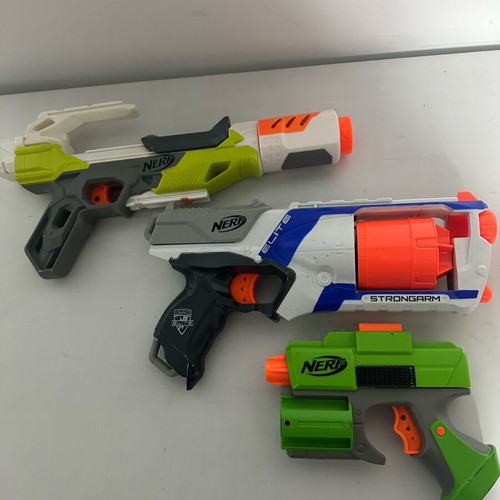 Nerf Blasters used, set of 3 pieces