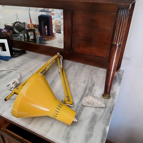 Desk lamp used, old, authentic