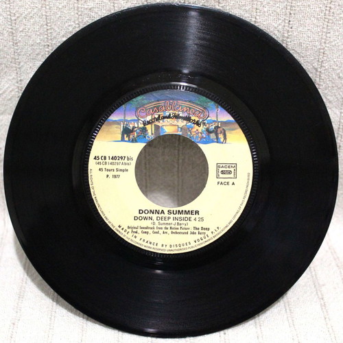 Donna Summer Down, Deep Inside 7" vinyl single used, pop
