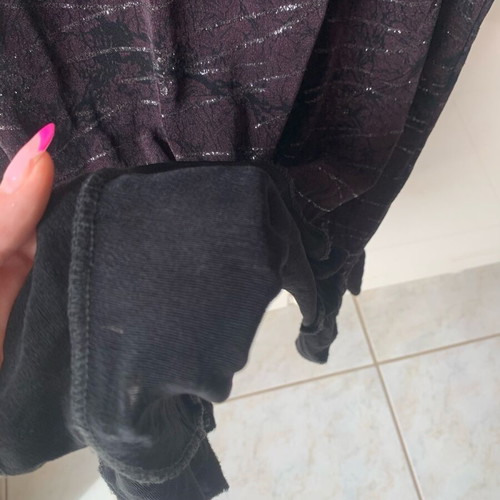 Skirt and jacket set like new, summer purple and black with glitter
