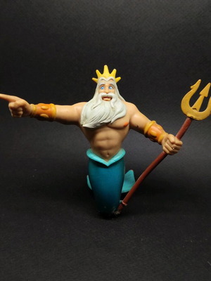 Triton Disney figure used, The Little Mermaid King Triton PVC