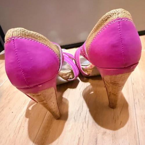 Charles Footwear pink platform sandals size 38 used