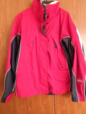 Columbia windbreaker jacket used, size Small, red