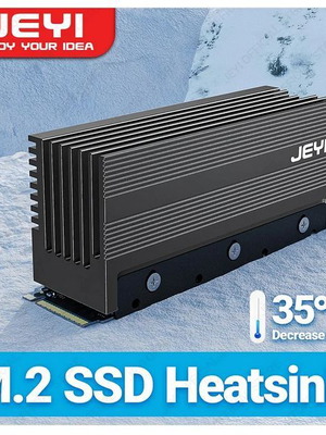 Jeyi M.2 2280 SSD HeatSink Cooler new, heavy duty aluminum