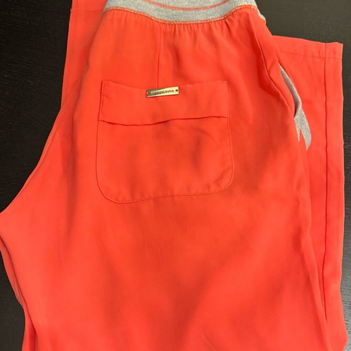 Women's summer pants like new, orange with gold details, size L