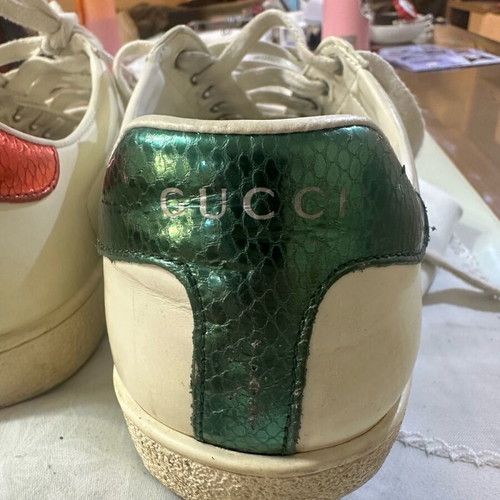Gucci sneakers used white size 43