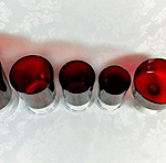  Ποτήρια κολονάτα εξάδες 36 τμ. J.G. Durand/ Luminarc/ D'arques " Cavalier" France 60'-70'