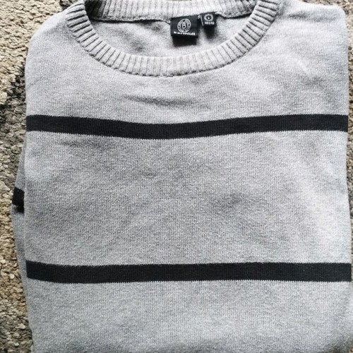 Bershka men's sweater size M like new, gray, 100% cotton