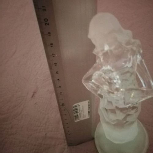 Decorative transparent figurine used 20cm vintage