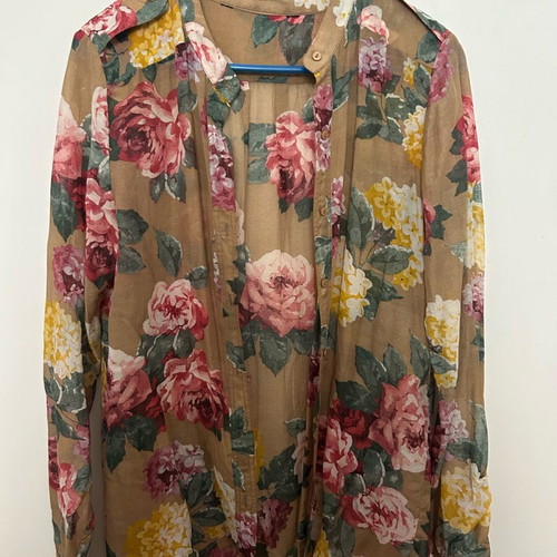 Zara floral cotton shirt like new